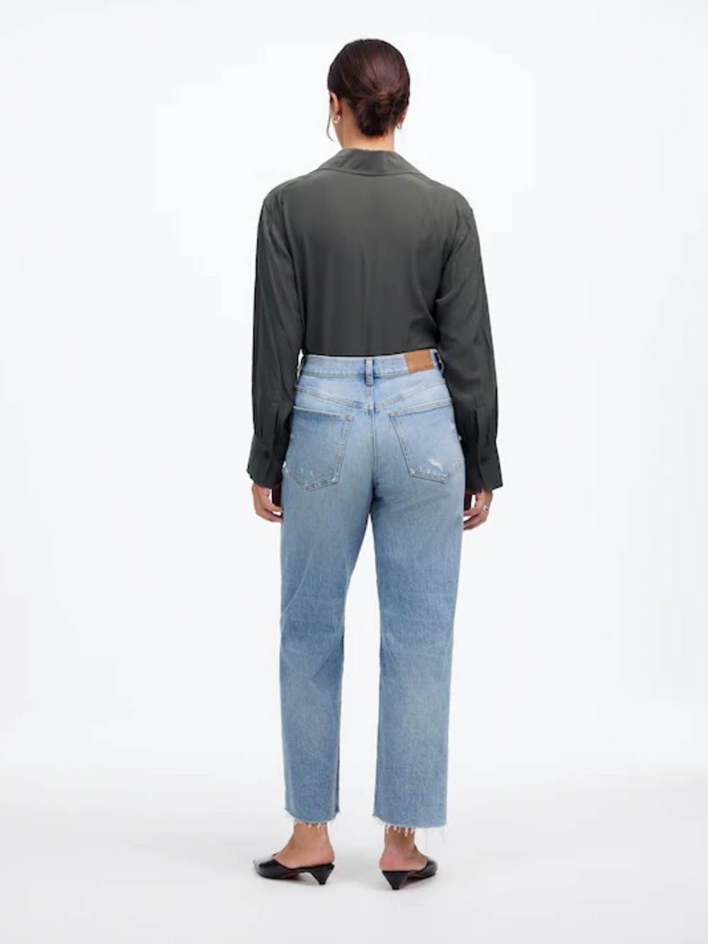 Madewell The Perfect Vintage Wide-Leg Crop Jean - Light Wash - Picture 5 of 14